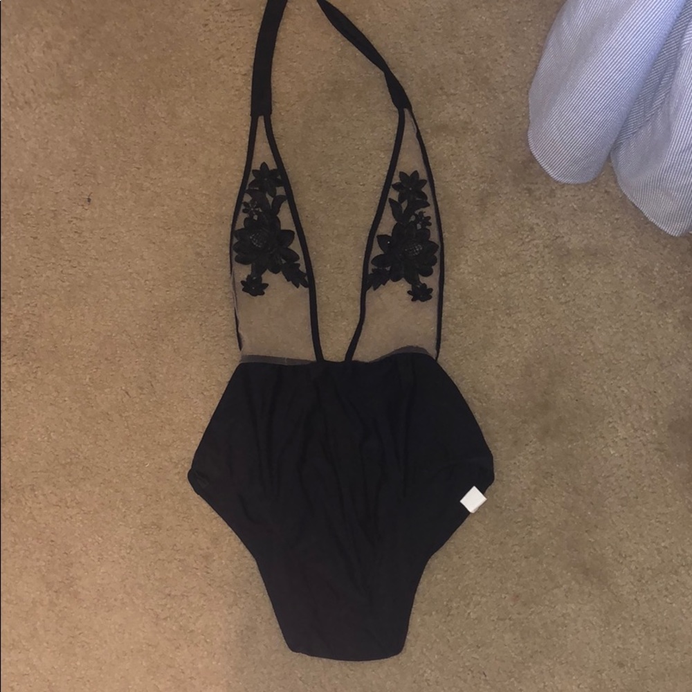 Black see through bodysuit